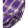 imageAlimens ampamp Gentle Womens Plaid Flannel Shirts Long Sleeve Roll Up Casual Button Down ShirtPurple Grey