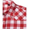 imageAlimens ampamp Gentle Womens Plaid Flannel Shirts Long Sleeve Roll Up Casual Button Down ShirtRed White