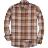 imageAlimens ampamp Gentle Mens Button Down Regular Fit Long Sleeve Plaid Flannel Casual ShirtsLight Brown Yelaid