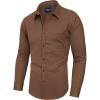imageAlimens ampamp Gentle Mens Dress Shirts Long Sleeve WrinkleFree Stretch Shirts Solid Formal Button Down Shirt with PocketCoffee