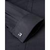 imageAlimens ampamp Gentle Mens Dress Shirts French Cuff Long Sleeve Regular Fit Formal Tuxedo Cufflinks ShirtBlack