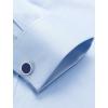 imageAlimens ampamp Gentle Mens Dress Shirts French Cuff Long Sleeve Regular Fit Formal Tuxedo Cufflinks ShirtTwilled Blue