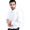 imageAlimens ampamp Gentle Mens Dress Shirts French Cuff Long Sleeve Regular Fit Formal Tuxedo Cufflinks ShirtWhite