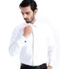 imageAlimens ampamp Gentle Mens Dress Shirts French Cuff Long Sleeve Regular Fit Formal Tuxedo Cufflinks ShirtWhite