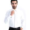 imageAlimens ampamp Gentle Mens Dress Shirts French Cuff Long Sleeve Regular Fit Formal Tuxedo Cufflinks ShirtWhite