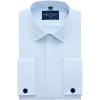 imageAlimens ampamp Gentle Mens Dress Shirts French Cuff Long Sleeve Regular Fit Formal Tuxedo Cufflinks ShirtTwilled Blue