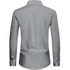 imageAlimens ampamp Gentle Mens Dress Shirt Regular Fit Stretch Stain Shield Long Sleeve Solid Business Wedding Button Down ShirtsLight Grey