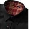 imageAlimens ampamp Gentle Mens Solid Flannel Shirt Work Long Sleeve Casual Button Down Shirts Outdoor Cotton Warm ShacketBlack