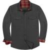 imageAlimens ampamp Gentle Mens Solid Flannel Shirt Work Long Sleeve Casual Button Down Shirts Outdoor Cotton Warm ShacketDark Grey