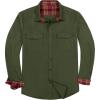 imageAlimens ampamp Gentle Mens Solid Flannel Shirt Work Long Sleeve Casual Button Down Shirts Outdoor Cotton Warm ShacketGreen Army