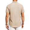 imageAlimens ampamp Gentle Mens Linen Shirts Short Sleeve Button Down Shirts Wrinkle Free Casual Vacation Beach Summer TopsLight Khaki