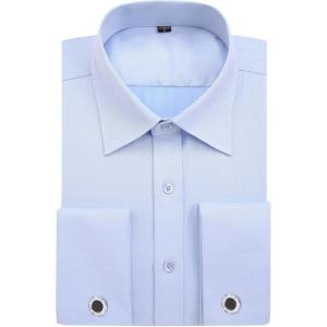 image:imageAlimens amp Gentle French Cuff Regular Fit Dress Shirts Cufflink IncludedBlue
