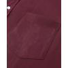 image:imageAlimens amp Gentle Mens Short Sleeve Oxford Shirt Regular Fit Button Down Collar Shirts with PocketBurgundy
