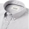 image:imageAlimens amp Gentle Mens Short Sleeve Oxford Shirt Regular Fit Button Down Collar Shirts with PocketKhaki Grey