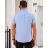 image:imageAlimens amp Gentle Mens Short Sleeve Oxford Shirt Regular Fit Button Down Collar Shirts with PocketLight Blue