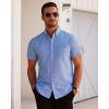 image:imageAlimens amp Gentle Mens Short Sleeve Oxford Shirt Regular Fit Button Down Collar Shirts with PocketRoyal Blue