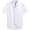 image:imageAlimens amp Gentle Mens Short Sleeve Oxford Shirt Regular Fit Button Down Collar Shirts with PocketAll White