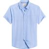 image:imageAlimens amp Gentle Mens Short Sleeve Oxford Shirt Regular Fit Button Down Collar Shirts with PocketLight Blue