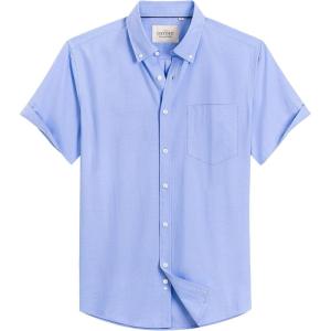 image:imageAlimens amp Gentle Mens Short Sleeve Oxford Shirt Regular Fit Button Down Collar Shirts with PocketClassic Blue
