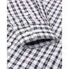 image:imageAlimens amp Gentle Mens Plaid Button Down Shirts Cotton Long Sleeve Dress Shirts Regular Fit Gingham ShirtsBlack White Plaid