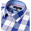 image:imageAlimens amp Gentle Mens Plaid Button Down Shirts Cotton Long Sleeve Dress Shirts Regular Fit Gingham ShirtsBlue  Buffalo Check