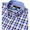 image:imageAlimens amp Gentle Mens Plaid Button Down Shirts Cotton Long Sleeve Dress Shirts Regular Fit Gingham ShirtsBlue Black  Check