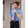image:imageAlimens amp Gentle Stretch Mens Dress Shirts Slim Fit Long Sleeve Casual Skinny Muscle Fit Wrinkle Free Button Down ShirtClassic Blue