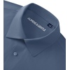 image:imageAlimens amp Gentle Stretch Mens Dress Shirts Slim Fit Long Sleeve Casual Skinny Muscle Fit Wrinkle Free Button Down ShirtInfinity Blue