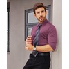 image:imageAlimens amp Gentle Stretch Mens Dress Shirts Slim Fit Long Sleeve Casual Skinny Muscle Fit Wrinkle Free Button Down ShirtMellow Mauve
