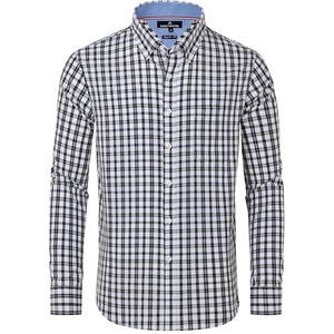 image:imageAlimens amp Gentle Mens Plaid Button Down Shirts Cotton Long Sleeve Dress Shirts Regular Fit Gingham ShirtsBlack White Plaid