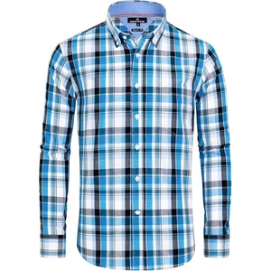 image:imageAlimens amp Gentle Mens Plaid Button Down Shirts Cotton Long Sleeve Dress Shirts Regular Fit Gingham ShirtsBlackBlue plaid