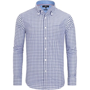 image:imageAlimens amp Gentle Mens Plaid Button Down Shirts Cotton Long Sleeve Dress Shirts Regular Fit Gingham ShirtsBlue  Gingham
