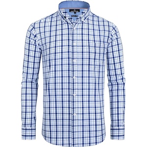 image:imageAlimens amp Gentle Mens Plaid Button Down Shirts Cotton Long Sleeve Dress Shirts Regular Fit Gingham ShirtsBlue Navy  Plaid 3