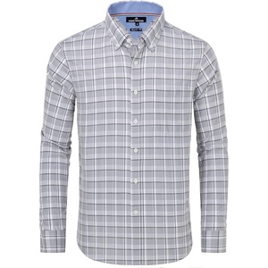 image:imageAlimens amp Gentle Mens Plaid Button Down Shirts Cotton Long Sleeve Dress Shirts Regular Fit Gingham ShirtsGrey Plaid