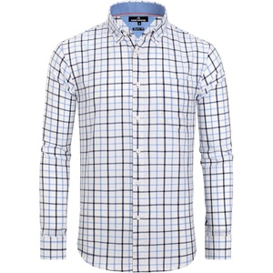 image:imageAlimens amp Gentle Mens Plaid Button Down Shirts Cotton Long Sleeve Dress Shirts Regular Fit Gingham ShirtsNavy  Gingham