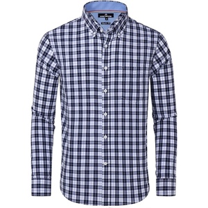 image:imageAlimens amp Gentle Mens Plaid Button Down Shirts Cotton Long Sleeve Dress Shirts Regular Fit Gingham ShirtsNavy Plaid