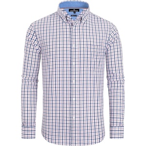 image:imageAlimens amp Gentle Mens Plaid Button Down Shirts Cotton Long Sleeve Dress Shirts Regular Fit Gingham ShirtsNavy Red  Small Plaid