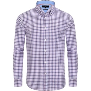image:imageAlimens amp Gentle Mens Plaid Button Down Shirts Cotton Long Sleeve Dress Shirts Regular Fit Gingham ShirtsRed Navy  Gingham