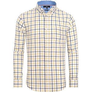image:imageAlimens amp Gentle Mens Plaid Button Down Shirts Cotton Long Sleeve Dress Shirts Regular Fit Gingham ShirtsYellow  Gingham