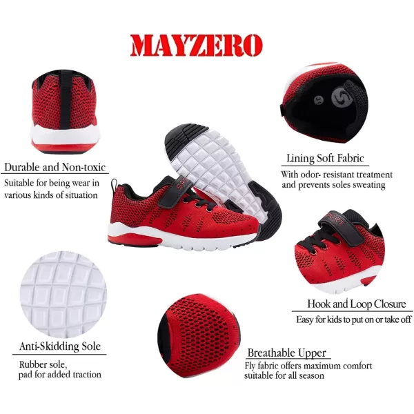 MAYZERO Kids Tennis Shoes Running Sports Shoes Breathable Athletic Shoes Lightweight Walking Shoes Fashion Sneakers for Boys and Girls