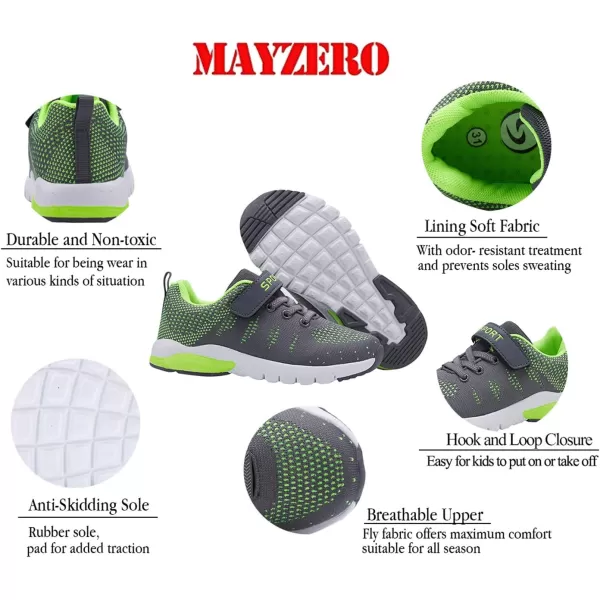 MAYZERO Kids Tennis Shoes Running Sports Shoes Breathable Athletic Shoes Lightweight Walking Shoes Fashion Sneakers for Boys and Girls