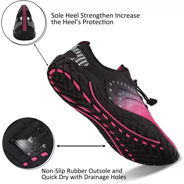 MAYZERO Water Shoes Men Women Swim Surf Shoes Beach Pool Shoes Wide Toe Hiking Aqua Shoes Winter House Slippers