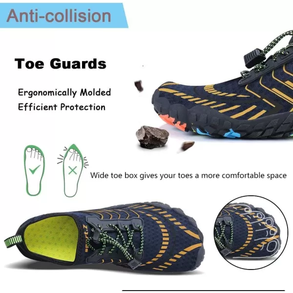 MAYZERO Water Shoes Men Women Swim Surf Shoes Beach Pool Shoes Wide Toe Hiking Aqua Shoes Winter House Slippers