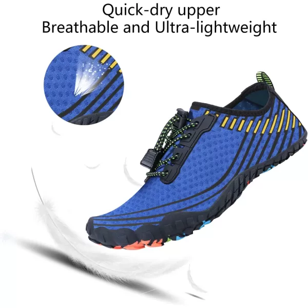 MAYZERO Water Shoes Men Women Swim Surf Shoes Beach Pool Shoes Wide Toe Hiking Aqua Shoes Winter House Slippers