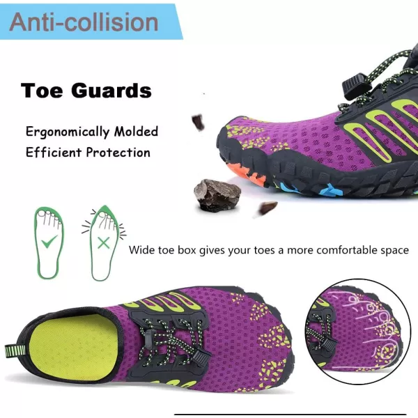 MAYZERO Water Shoes Men Women Swim Surf Shoes Beach Pool Shoes Wide Toe Hiking Aqua Shoes Winter House Slippers