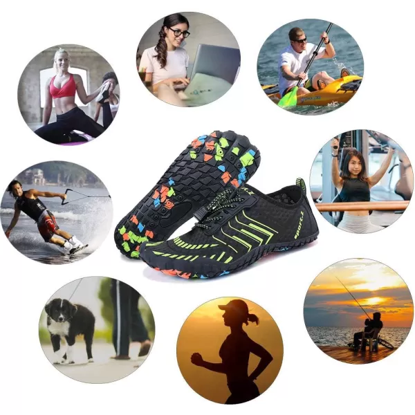 MAYZERO Water Shoes Men Women Swim Surf Shoes Beach Pool Shoes Wide Toe Hiking Aqua Shoes Winter House Slippers