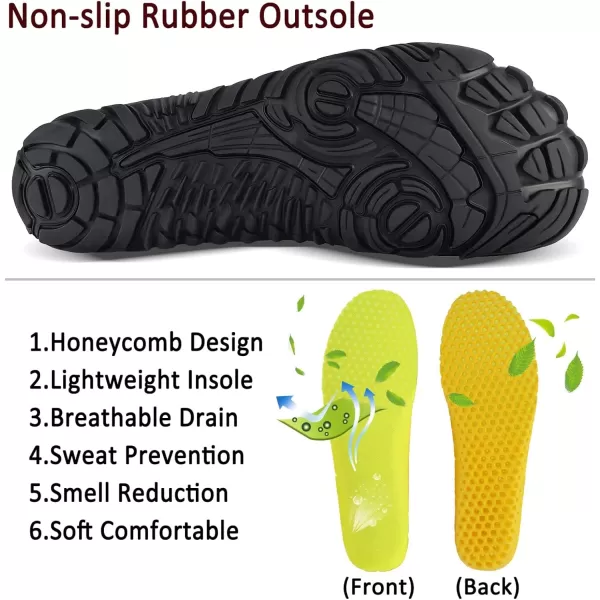 MAYZERO Water Shoes Men Women Swim Surf Shoes Beach Pool Shoes Wide Toe Hiking Aqua Shoes Winter House Slippers
