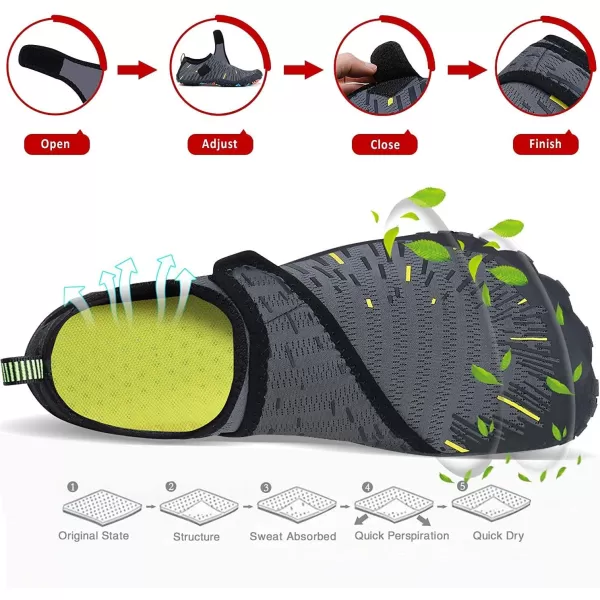 MAYZERO Water Shoes Men Women Swim Surf Shoes Beach Pool Shoes Wide Toe Hiking Aqua Shoes Winter House Slippers