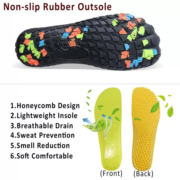 MAYZERO Water Shoes Men Women Swim Surf Shoes Beach Pool Shoes Wide Toe Hiking Aqua Shoes Winter House Slippers