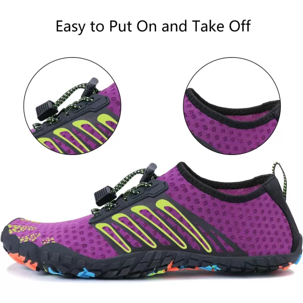 MAYZERO Water Shoes Men Women Swim Surf Shoes Beach Pool Shoes Wide Toe Hiking Aqua Shoes Winter House Slippers